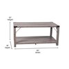 Flash Furniture Gray Wash Coffee Table with Black Metal Accents ZG-037-GY-GG